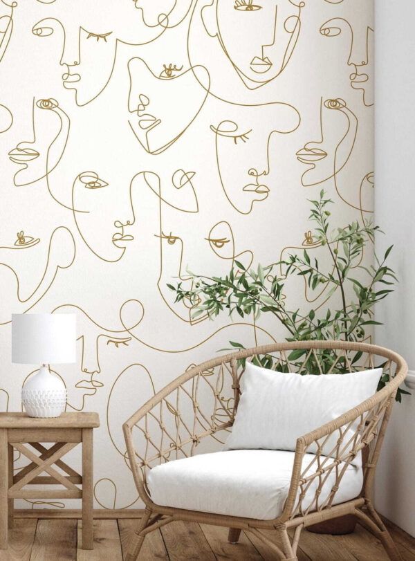 Wall murals Wall murals Yellow circle with a white background (SKU: u53276)