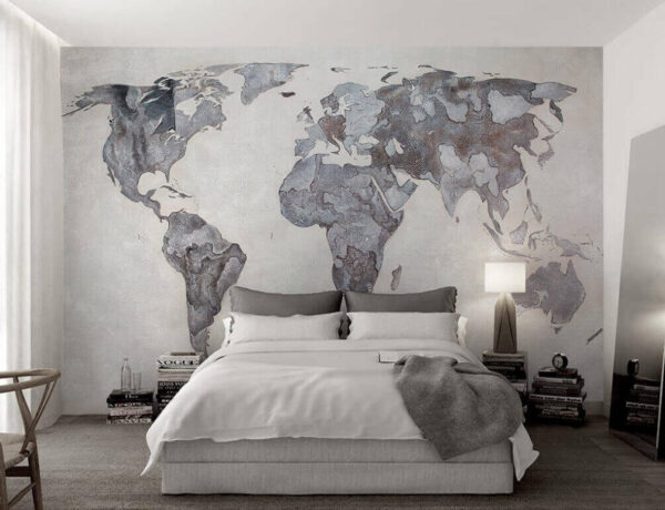 Map of the world Wall murals Map of the world