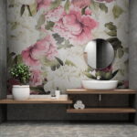 Wall murals Pattern of pink and white flowers