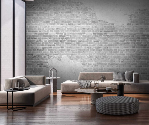 White wall with a crack in it Wall murals White wall with a crack in it