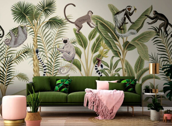 Wall murals Sloth from a tree