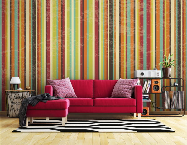 Colorful vertical stripes pattern design Wall murals Colorful vertical stripes pattern design