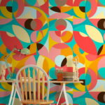 Wall murals Colorful pattern with circles and dots