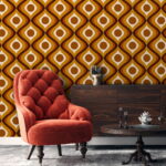 Wall murals Retro geometric pattern in shades