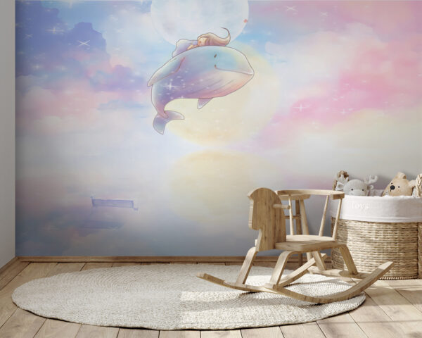 Cartoon of a whale Wall murals Cartoon of a whale