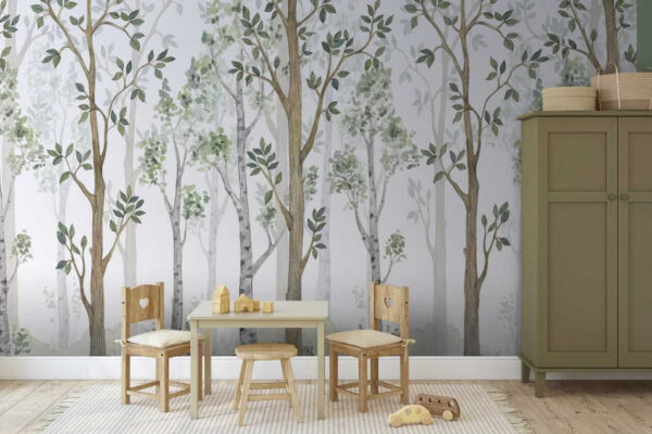 Watercolor of a tree trunk Wall murals Watercolor of a tree trunk