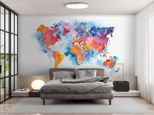Red spot on a white surface Wall murals Red spot on a white surface