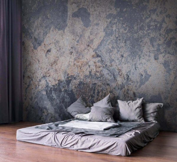 Textured stone surface with earthy tones Wall murals Textured stone surface with earthy tones