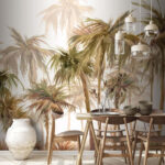 Wall murals Watercolor painting of palm trees