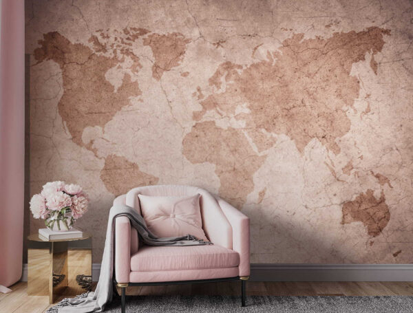 Map of the world Wall murals Map of the world