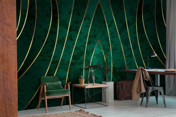 Elegant lines on a textured backdrop Wall murals Elegant lines on a textured backdrop