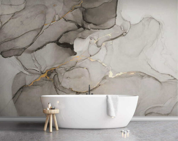 Abstract marble textures with metallic accents Wall murals Abstract marble textures with metallic accents