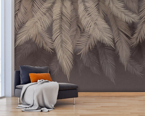 Wall murals Elegant palm leaves on display