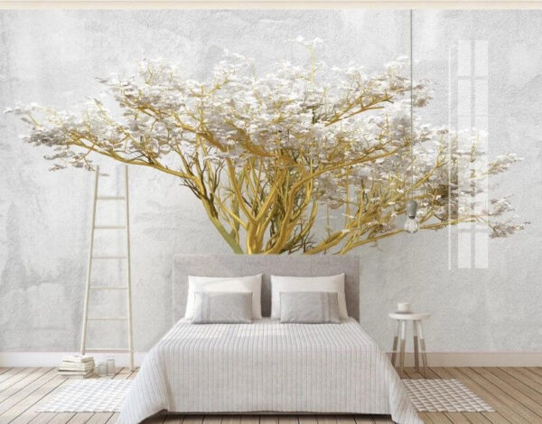 Tree with white flowers Wall murals Tree with white flowers
