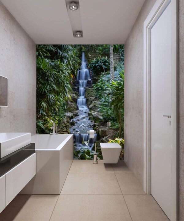 Waterfall in a jungle Wall murals Waterfall in a jungle