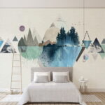 Wall murals Water and trees in a landscape