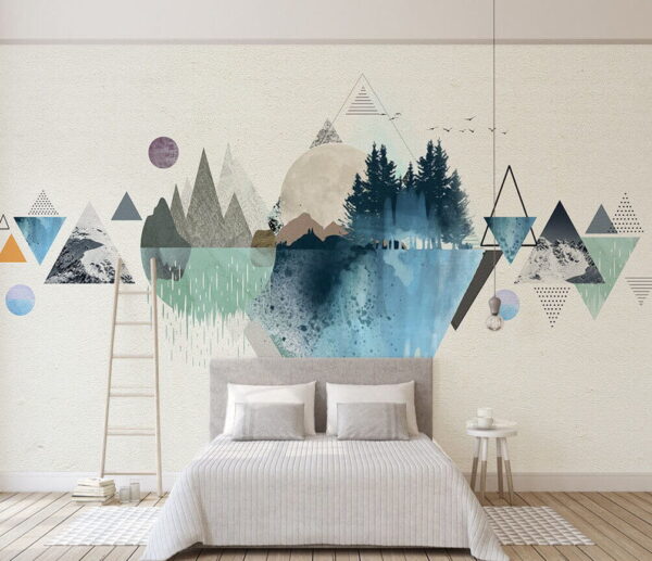 Water and trees in a landscape Wall murals Water and trees in a landscape
