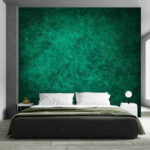 Wall murals Green background with lots of small cracks