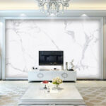 Wall murals White marble pattern with veins.