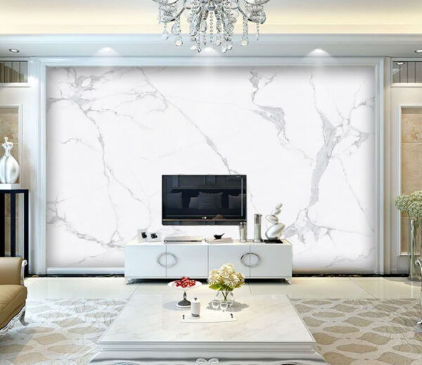 White marble pattern with veins Wall murals White marble pattern with veins