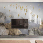 Wall murals Birds flying in the sky