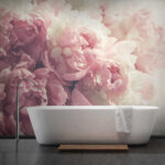 Wall murals Bunch of pink and white flowers