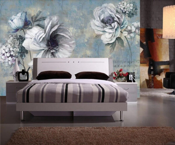 Painting of flowers and notes Wall murals Painting of flowers and notes