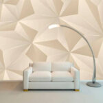 Wall murals Geometric pattern with textured facets.