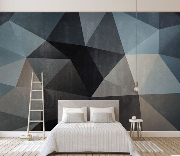 Wall murals Black and grey triangle pattern (SKU: u42418) Wall murals Wall murals Black and grey triangle pattern (SKU: u42418)