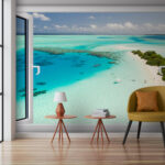 Wall murals Serene view through open window