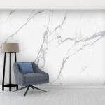 Wall murals White marble with gray veins.