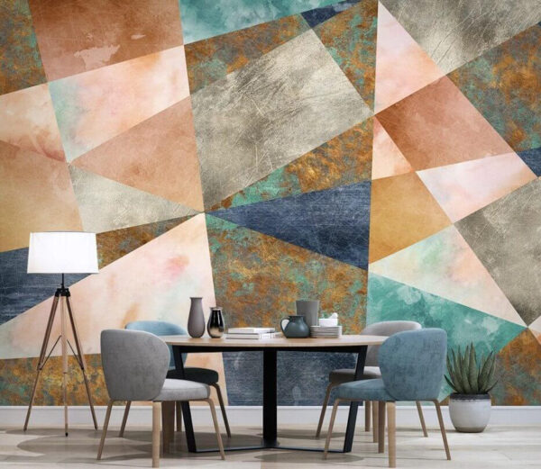 Geometric pattern with textured colors Wall murals Geometric pattern with textured colors