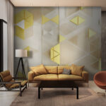 Wall murals Textured geometric shapes in soft tones