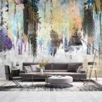 Wall murals Lively splashes of color and texture