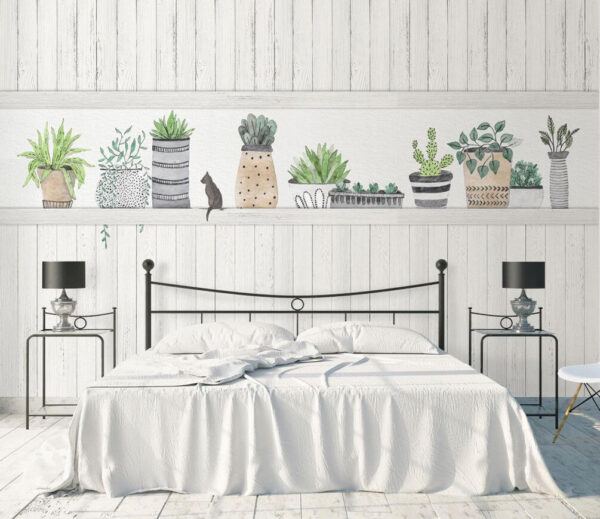 Row of potted plants Wall murals Row of potted plants
