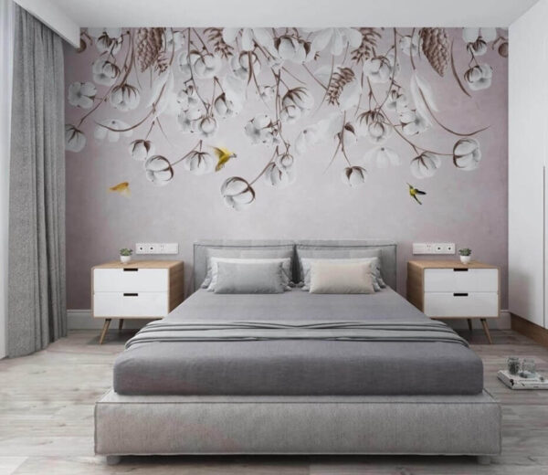 Wall mural Wall mural Yellow bird flying in the sky (SKU: u39788)