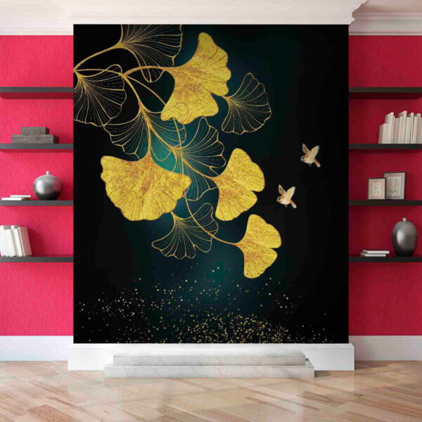 Delicate leaves in soft hues Wall murals Delicate leaves in soft hues