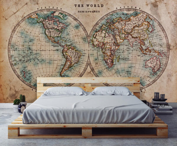 Map of the earth Wall murals Map of the earth