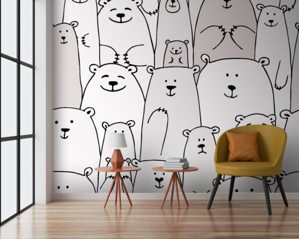 Group of white bears Wall murals Group of white bears
