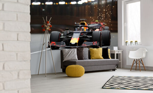 F1 car speeds through tunnel Wall murals F1 car speeds through tunnel