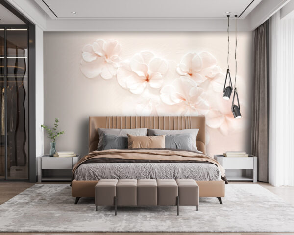 Group of white flowers Wall murals Group of white flowers
