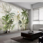 Wall murals White bird with a yellow crown