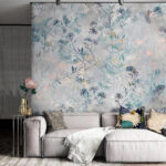 Wall murals Pattern of flowers and leaves