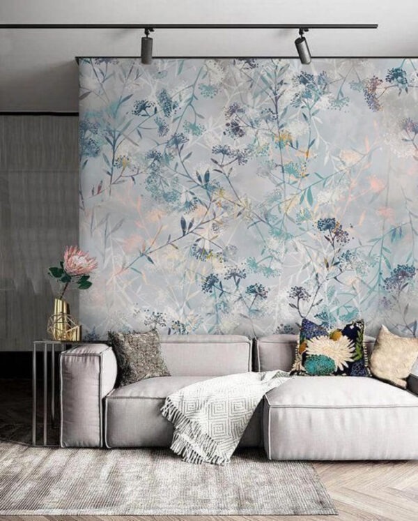 Pattern of flowers and leaves Wall murals Pattern of flowers and leaves