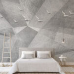 Wall murals Group of birds flying in the sky