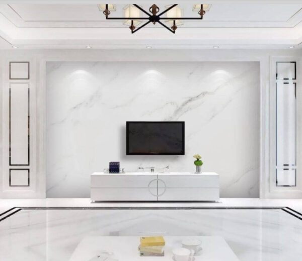 White marble surface with black veins Wall murals White marble surface with black veins