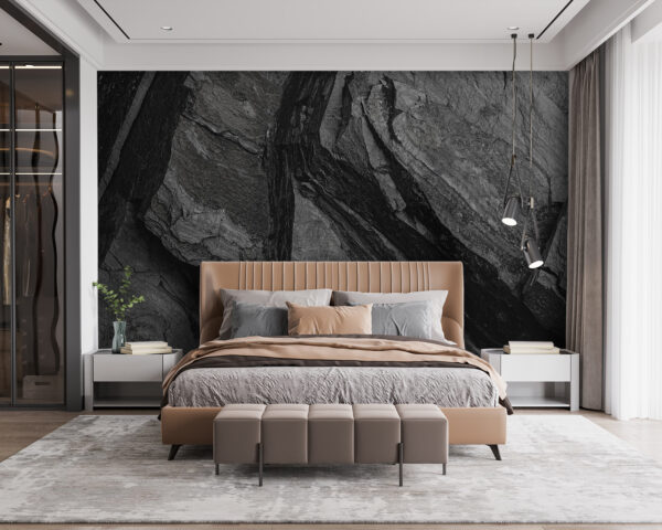 Textured rock surface with layers Wall murals Textured rock surface with layers