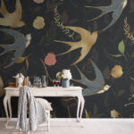Wall murals Pattern of birds and flowers