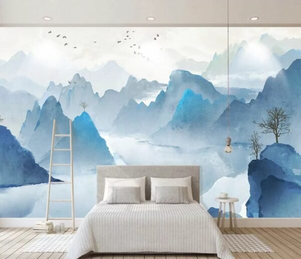 Group of birds flying in the sky Wall murals Group of birds flying in the sky