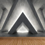 Wall murals Room with a triangular structure